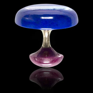 Lapis lazuli white gold